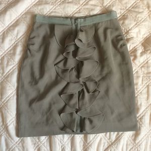 Brown pencil skirt with detail